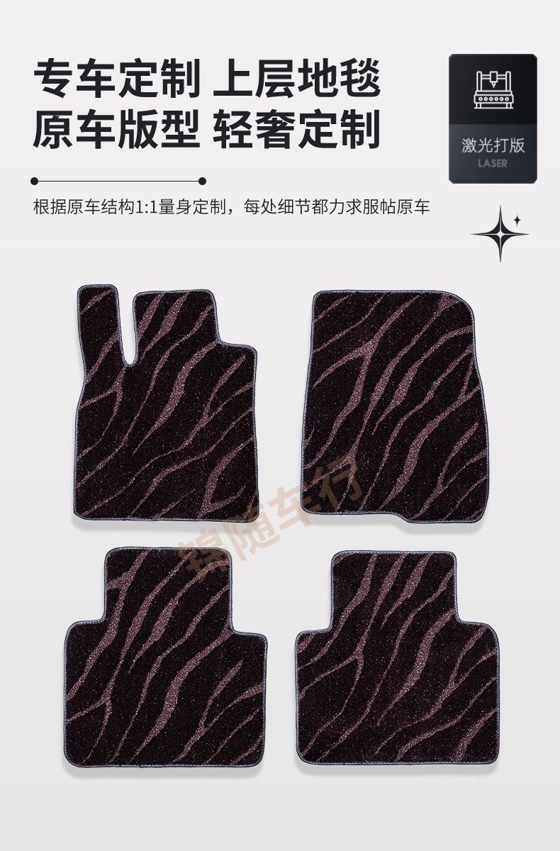 Suitable for Car Floor Mats, Upper Floor Mats, Starry Sky Blankets, Tpe Upper Starry Sky Blankets, Carpet-Type Wire Hoop Leather Upper Mats