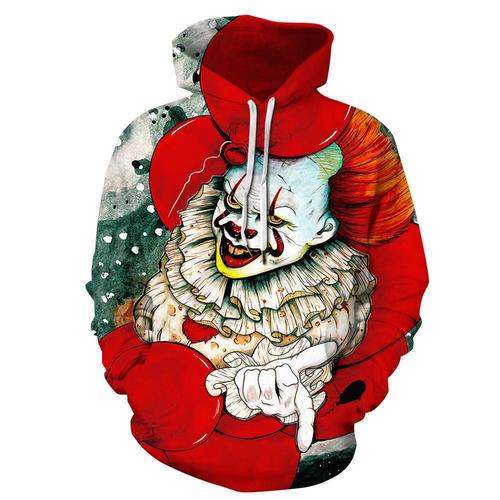 【S-3XL】European and American 3D Digital Printing Hooded Sweatshirt Autumn/Winter New Men's Jacket