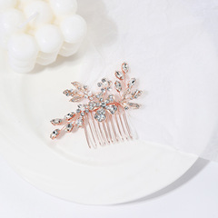 L3033 Carlo Jewelry Bridal Wedding Simple Hair Accessories Cross-Border Handmade Rhinestone Hair Comb Crystal Hairpin Headwear