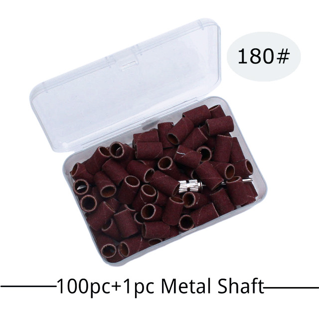 Color manicura molienda cabeza púrpura anillo de arena manicura anillo de arena máquina de pulir dedicado 100 unids/caja