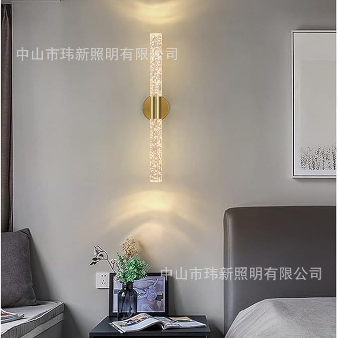 Transfronterizo amazónica lujosa burbuja larga lámpara de pared de hotel moderno pasillo atmósfera minimalista sala de estar pared de fondo