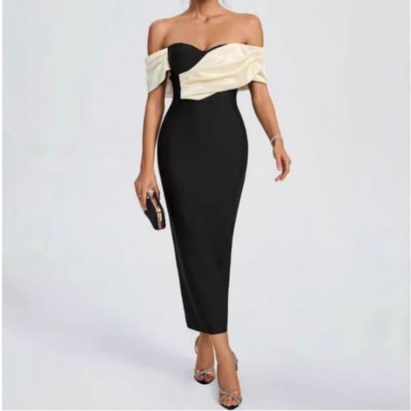 Black sexy design long tube top sleevless