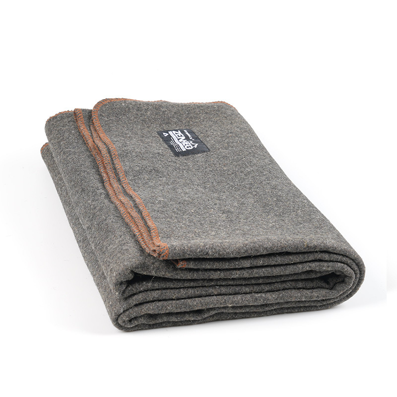 ZENHEO卓赫高毛含有量ウール毛布屋外キャンプピクニック厚い保温マット毛布ストールは水洗いできる