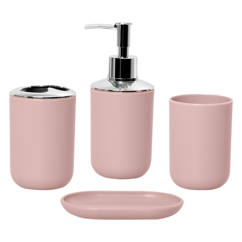 Simple de color sólido traje de baño de lavado de baño taza de lavado de viaje conjunto de cuatro piezas doble lavado casero Conjunto de 4 piezas