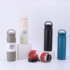 New 304 stainless steel insulated cup with double-layer sandblasted elements, car straight cup, portable handle element cup
