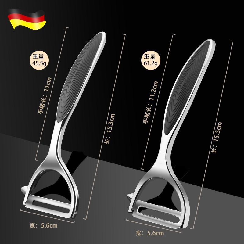 Frutas multifuncional acero inoxidable pelador cuchillo raspador de cocina casero de papas melón cuchillo raspador de dientes melón raspador
