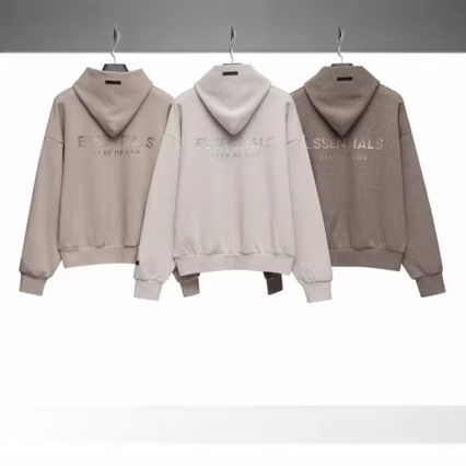 25Ss- Essentials American High Street Fashion Brand Metal Laminated Autumn and Winter Fleece-Lined Zipper Jacket Sweatshirt for Men and Women 25Ss- Essentials American High Street Fashion Brand Metal Laminated Autumn and Winter Fleece-Lined Zipper Jacket Sweatshirt for Men and Women