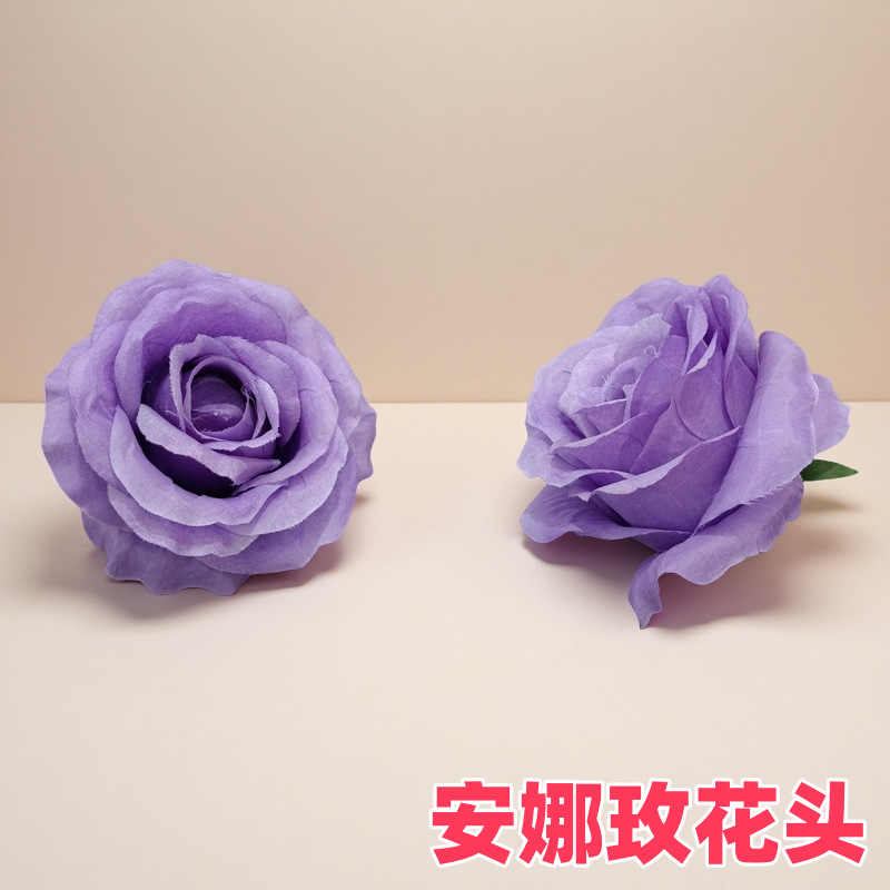 Artificial Rose (Anna Rose Flower Head) Factory Direct Sales for Wedding Celebrations, Outdoor Scene Decoration, Flower Wall Arch Arrangement