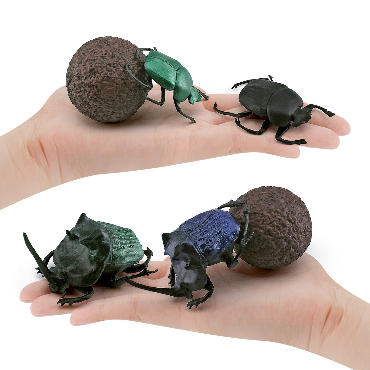 Transfronterizo Amazon simulación insecto animal estiércol escarabajo modelo de los niños cognitiva estiércol escarabajo decoración adornos estáticos