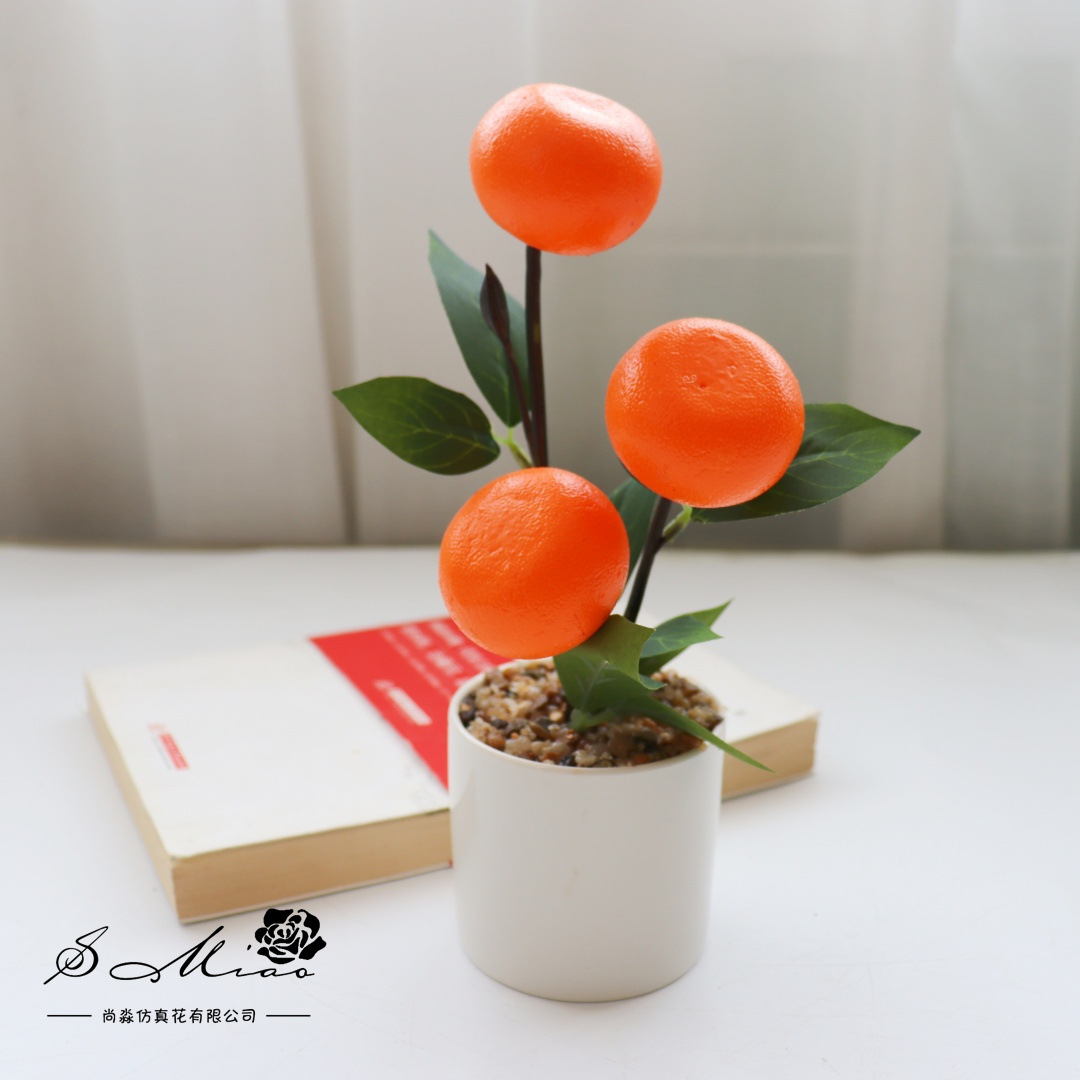Flores falsas frutas pastorales de alta calidad pequeñas flores de bonsai de simulación de moda decoración creativa plantación verde artificial simulación de maceta image 9