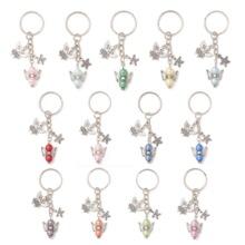 跨境亚马逊电商新款创意守护天使翅膀合金吊坠派对用品钥匙扣挂饰