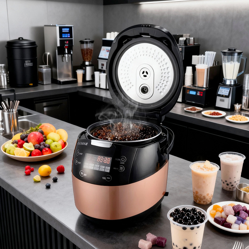 Olla para perlas Onos de 110V, estándar americano, equipo comercial para tiendas de té con leche y panaderías, juego completo de máquina multifuncional para boba de 8L image 6