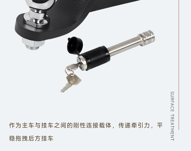 Cross-Border Manufacturer Trailer Arm Towing Hook American-Style Square Mouth Off-Road Vehicle Modification Accessories with Ball Head