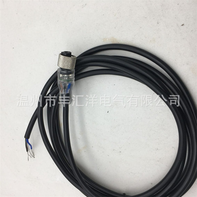 M12连接线四芯 WKC4.4T-P7X2-2-5-10/TEL带LED连接线