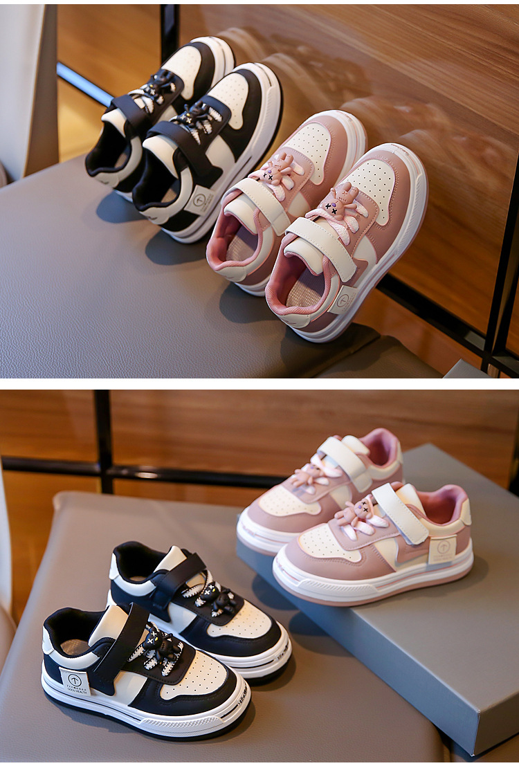 2023 Scarpe da cricket per bambini di inizio autunno Scarpe singole traspiranti basse bianche e nere per ragazzi e ragazze antiscivolo_voghion.com