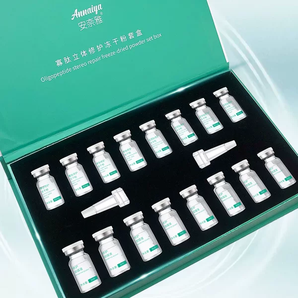 Anaiya Oligopeptide Freeze-Dried Powder for Sensitive Acne-Prone Skin, Lightening Acne Marks and Scars, Post-Treatment Redness, Blue Copper Peptide Freeze-Dried Powder