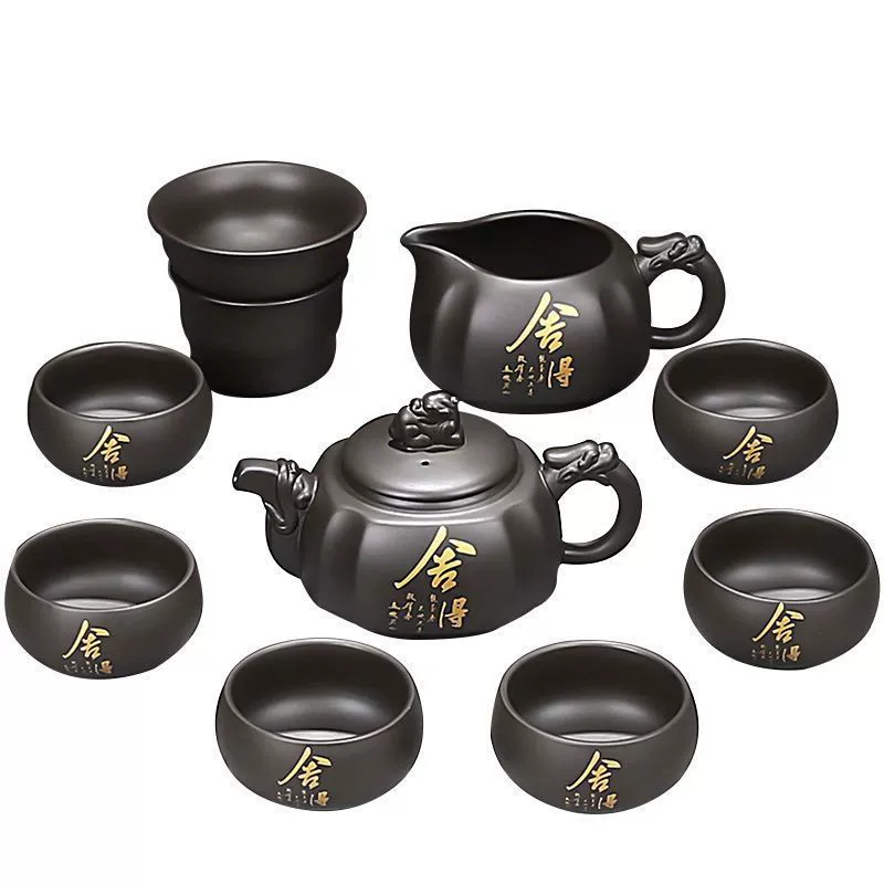 Tea set, ceramic teapot, cigarette holder, tea cup for home use, light luxury style