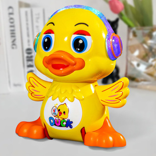 Cartoon Electric Dancing Stunt Rotary Swing Duck Light Music Boys and Girls Baby Children's Electric Toys Wholesale
