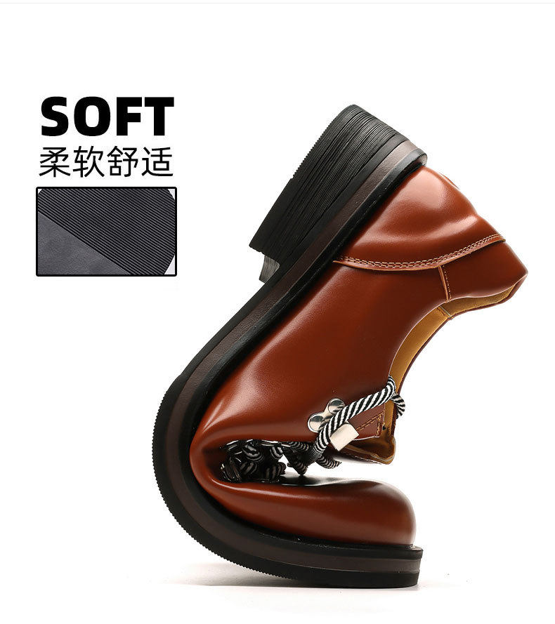 Giày da nam kiểu Derby cổ thấp phong cách thường ngày, mũi tròn, gót thấp 1–3 cm, cỡ lớn — Z7122 màu đen, z7122 màu nâu, z7122 màu trắng chi tiết 6