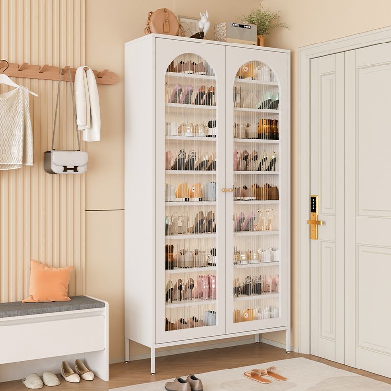 Household Shoe Cabinet Made of Steel, Floor-Standing, Iron Art, Multi-Layer, Large Capacity, Dust-Proof Storage Cabinet, Entryway Shoe Rack