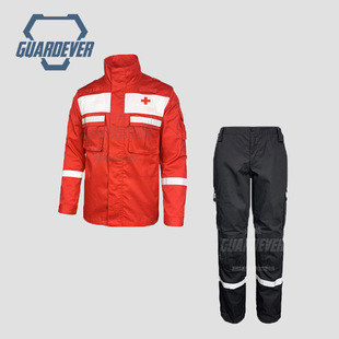 Anti-static emergency work clothes outdoor rescue safety reflective Red Cross rescue work clothes factory custom