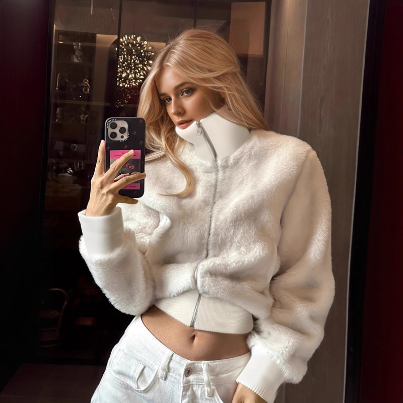 European and American Style Faux Mink Fur Eco-Friendly Coat for Women, Winter Street Fashion, Niche Style, High-End Short Fur Jacket European and American Style Faux Mink Fur Eco-Friendly Coat for Women, Winter Street Fashion, Niche Style, High-End Short Fur Jacket