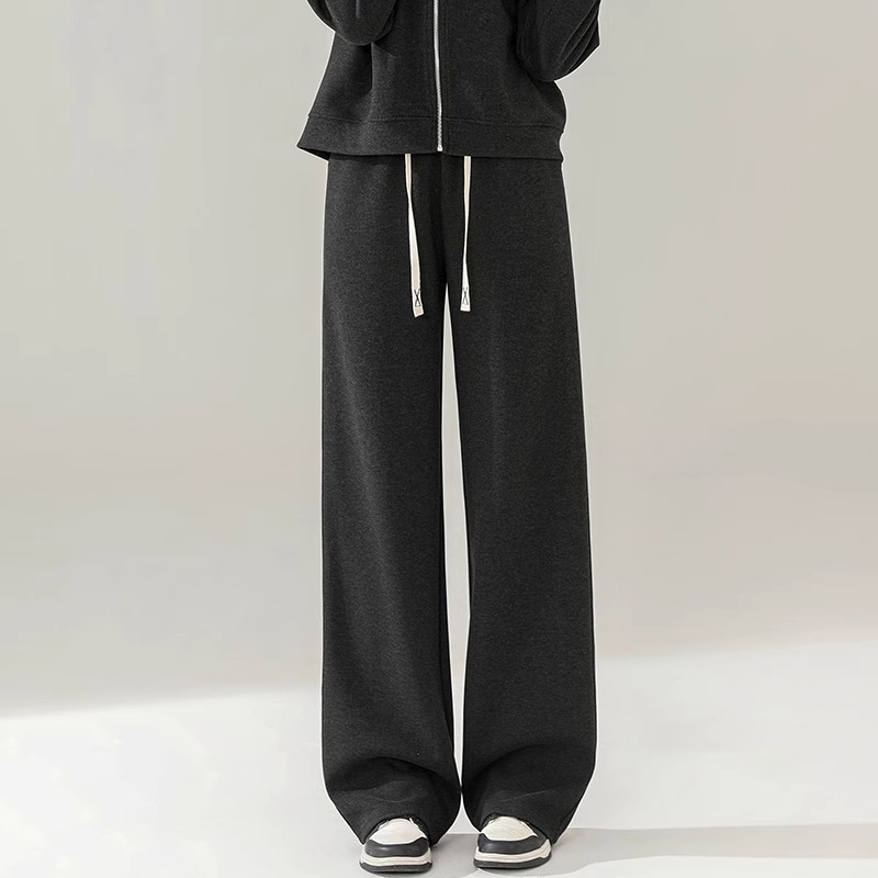 [fleece] black-tall pants