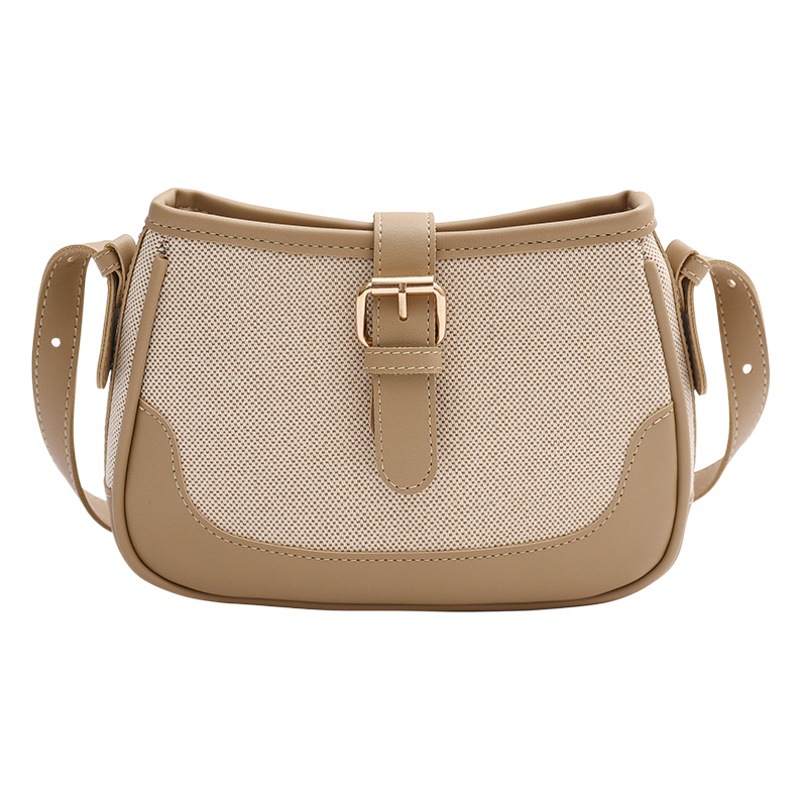 Bolso bandolera de moda para mujer 2025, nuevo bolso de lona con patchwork transfronterizo, bolso de hombro y axila, bolso cuadrado pequeño de colores modernos.