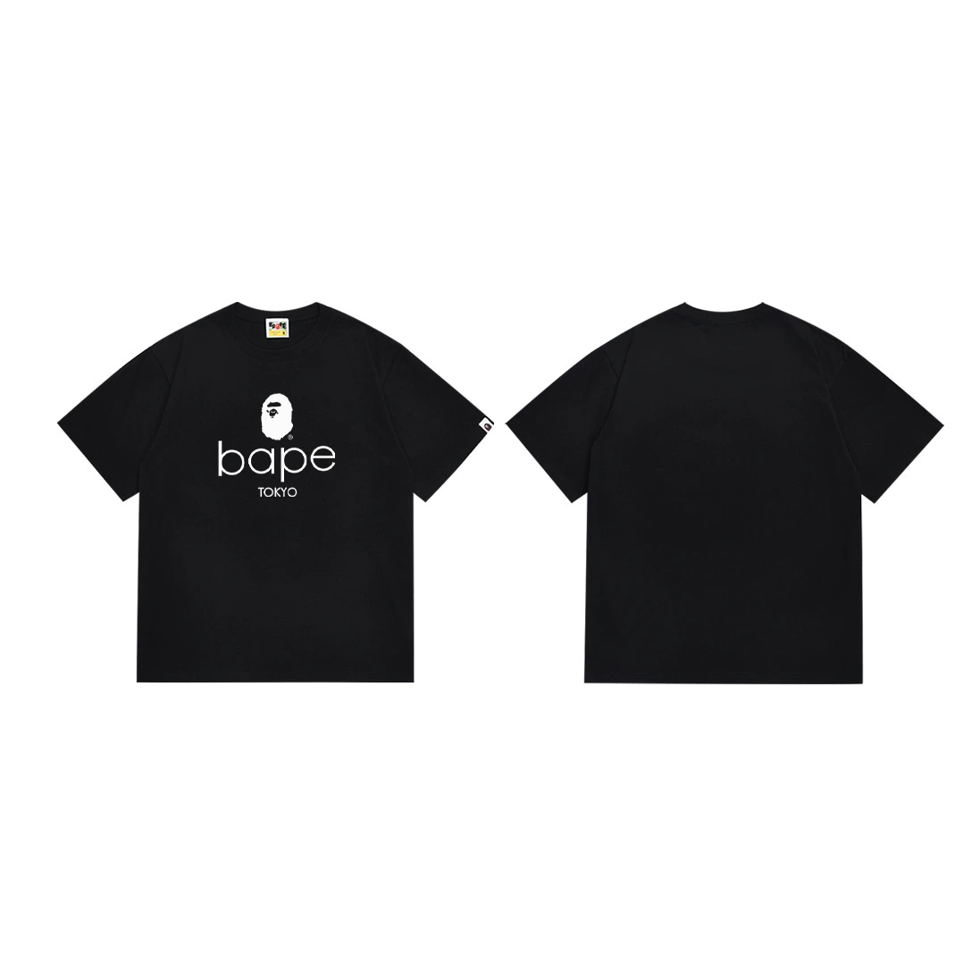 Короткая футболка повседневная с коротким рукавом (BAPE) двойной пряжи унисекс, разноцветная и размеры S–XXL