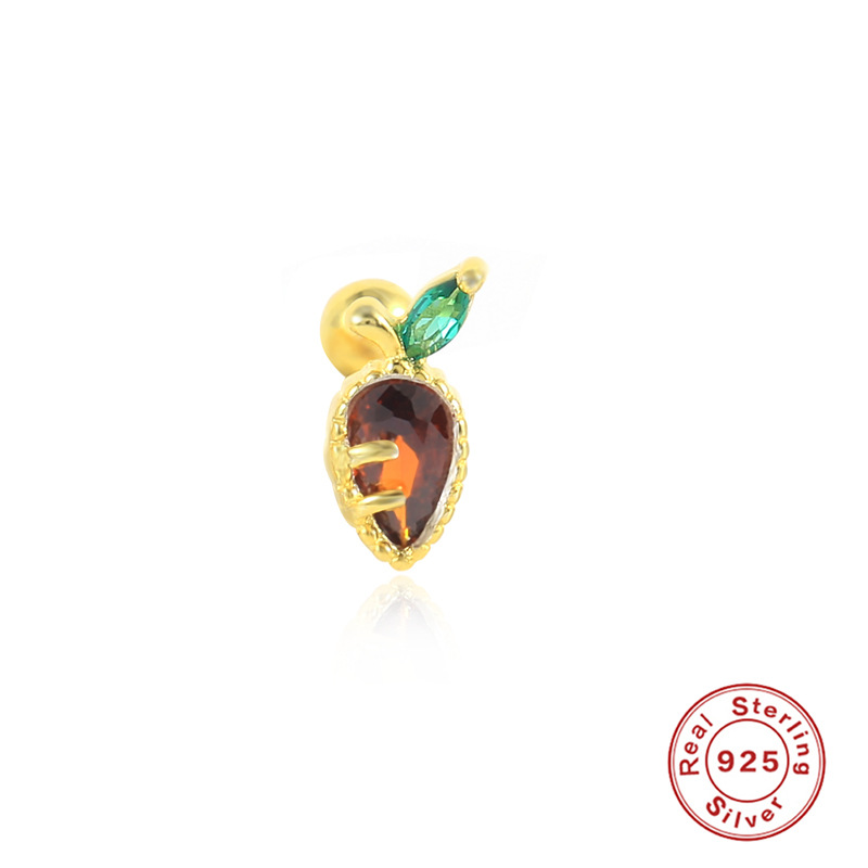 14g Weight 925 Sterling Silver Ear Needle Material Ear Studs Classification 1 Piece Quantity Holiday, Daily, Date Occasion 925 Sterling Silver Material Rabbit, Panda, Carrot Pattern Women's Gender Plating Design Simple Style Style 1 Piece 925 Sterling Silver Rabbit Panda Carrot Ear Studs 7