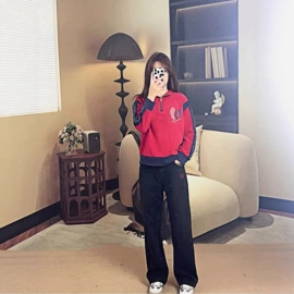 时尚休闲套装;女式T恤;女式牛仔裤