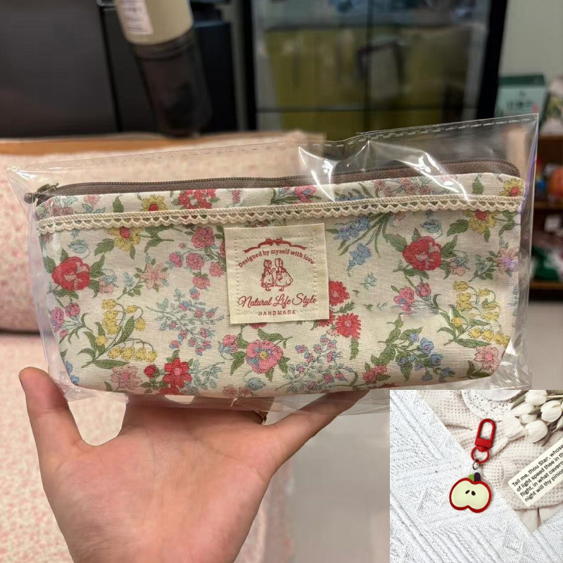 レースプリント kt 鉛筆バッグ ins デザイン高価値文具バッグ女子学生大容量鉛筆バッグ収納|undefined