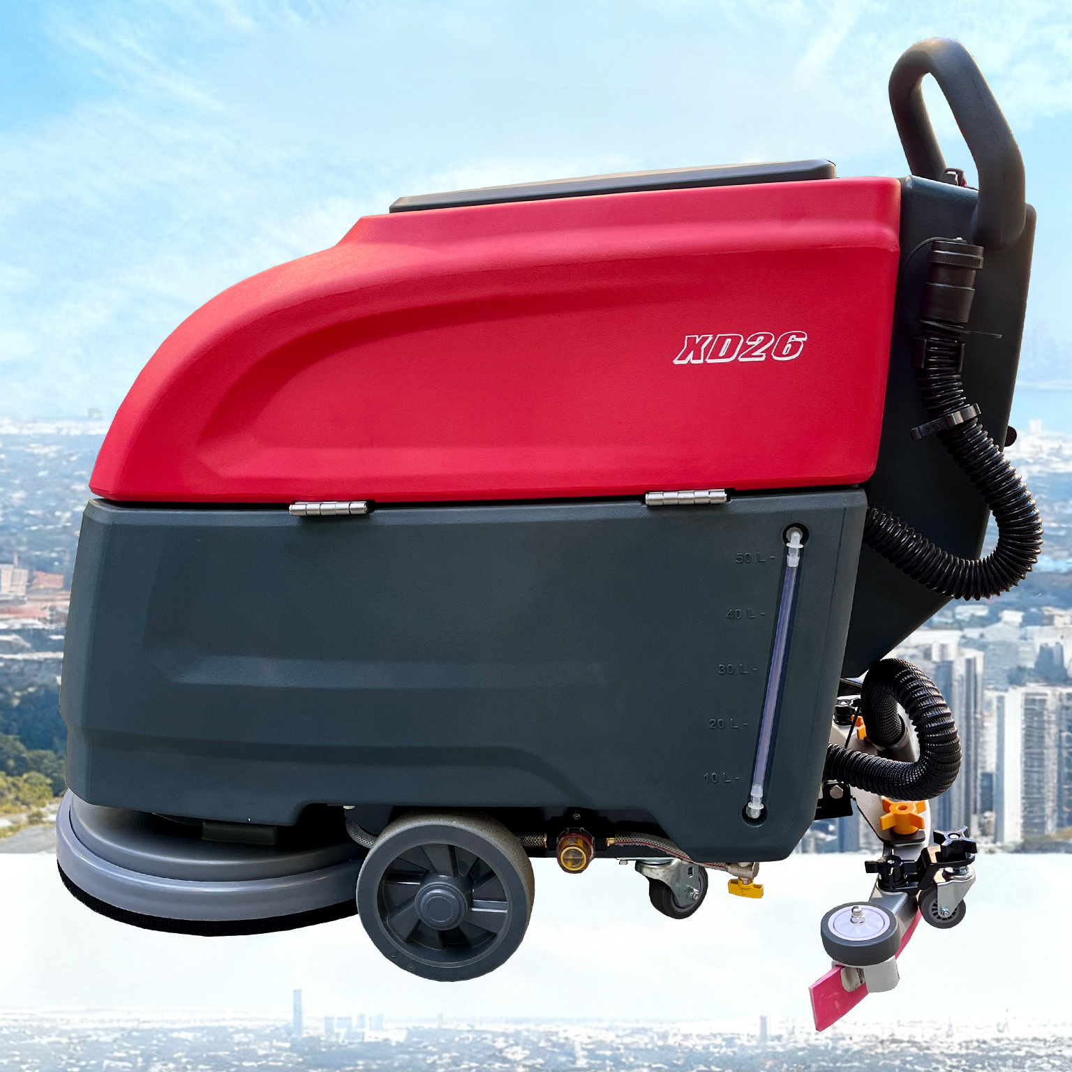 无线电瓶式洗地机食品厂机械厂化工厂环氧金刚砂地面清洗用拖地机