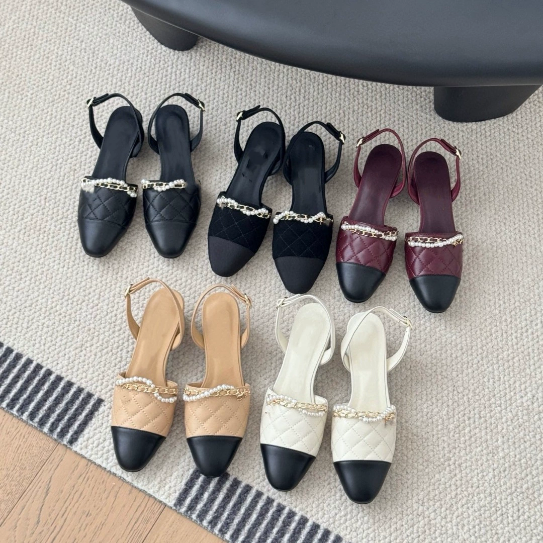 2025 новый стиль маленькие ароматные кожаные женские туфли с острым носком, плоские сандалии из овчины с камелией для женской верхней одежды