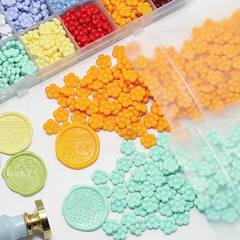 花形火漆印章蠟粒盒裝袋裝異形好看珠光火漆蠟密封蠟手賬裝飾批發