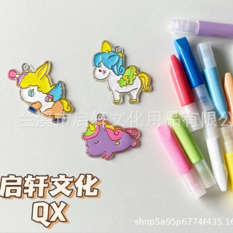 Мультфильм клей живопись шаблон живопись кулон DIY Головоломка граффити форма пластиковый лист Бесплатный клей живопись Заводская поставка