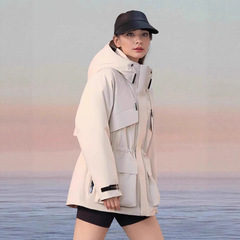 冲锋衣鹅绒服收腰黑金风壳4.0户外羽绒服女短款2025冬季新款外套