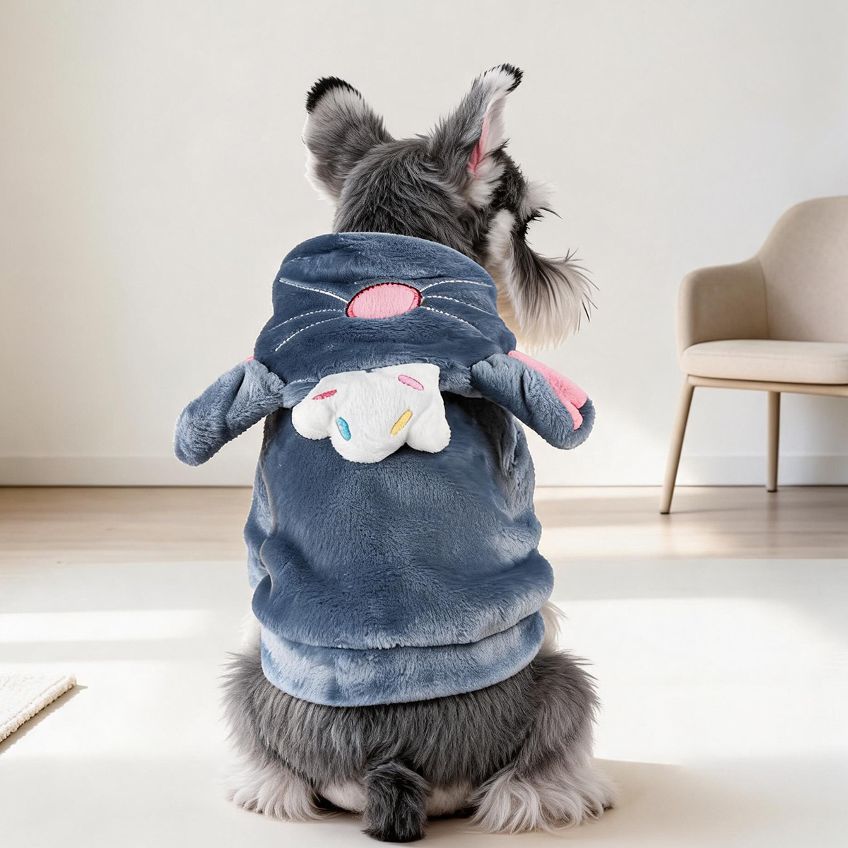 Ropa para perros y gatos PETCIRCLE, colección de otoño e invierno, forrada de lana, cálida, con un lindo diseño transformable.