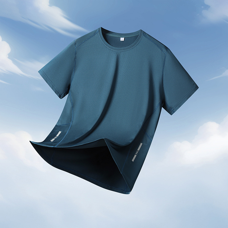 2024 nuevo estilo al aire libre transpirable deportes casuales camiseta de pareja de manga corta fitness masculino de secado rápido carrera elástica suelta