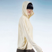 UPF50+冰皮连帽遮阳防晒衣女 原纱凉感防紫外线外套轻薄防晒罩衫