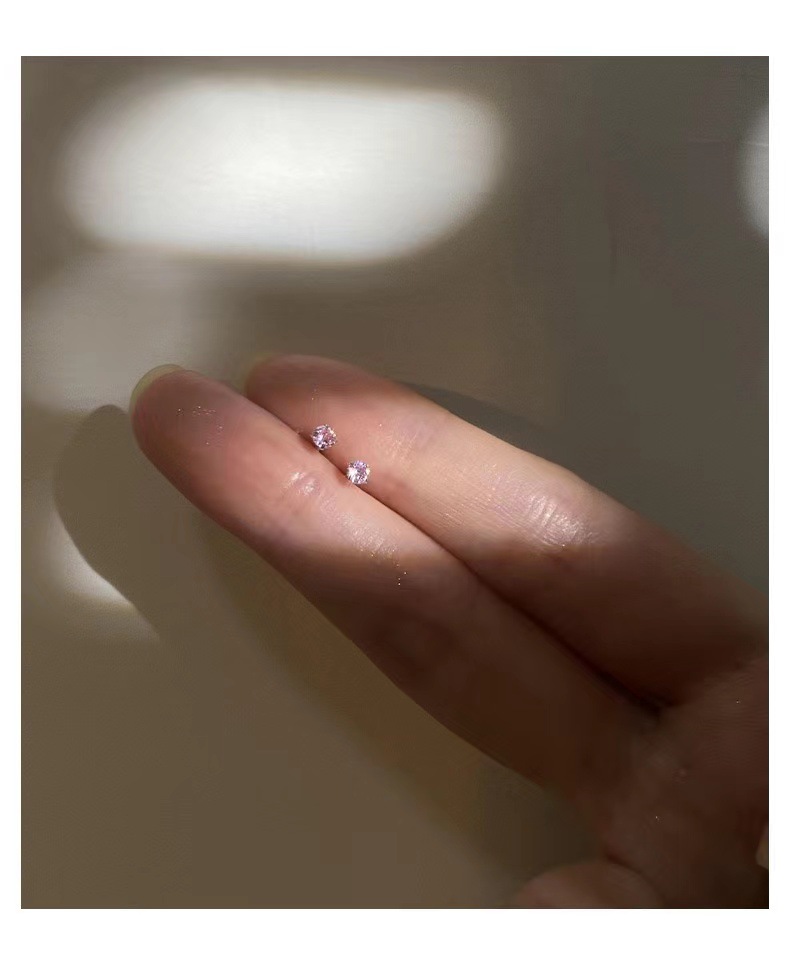 Fashion Geometric Sterling Silver Plating Rhinestones Earrings 1 Pair