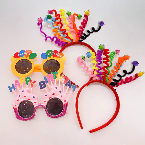 Internet celebrity birthday funny party photo taking children decoration props headband festival fun headband