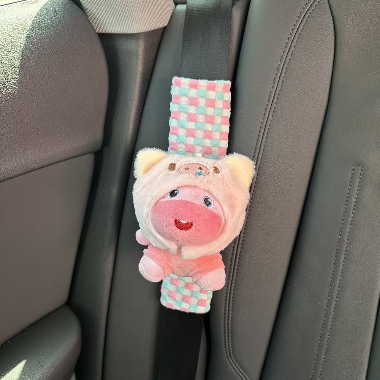 Plush Capybara Lulu Car Seatbelt Shoulder Pad Cartoon Protective Cover Anti-Scratch Clothing Cute Decorative Item Creative