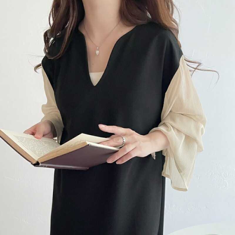 Japanese beach summer shiffon dress