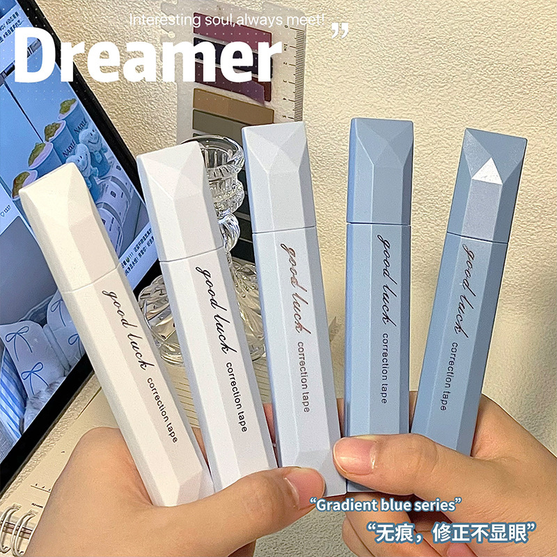 correa de corrección de forma de lápiz de color gradiente de alto valor de color y gran capacidad para estudiantes correa de corrección de cambio correa de corrección suave
