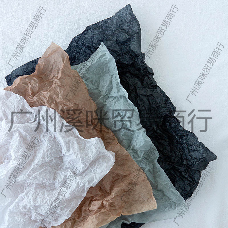 雪梨纸包装纸风雪梨纸礼品装饰肌理纸皱皱包装纸首饰拍照