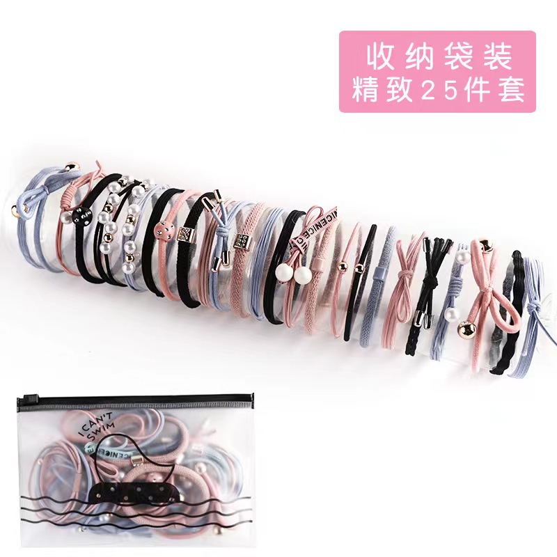 Diadema femenino neto rojo ins traje corbata cuerda de pelo simple temperamento chica banda de goma niños banda pelo Corea del Sur Accesorios