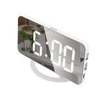 Творческий многофункциональный LED зеркало часы косметическое зеркало цифровой будильник простой рабочий стол автоматическая чувствовать фотоэлектрический Зитай Белл