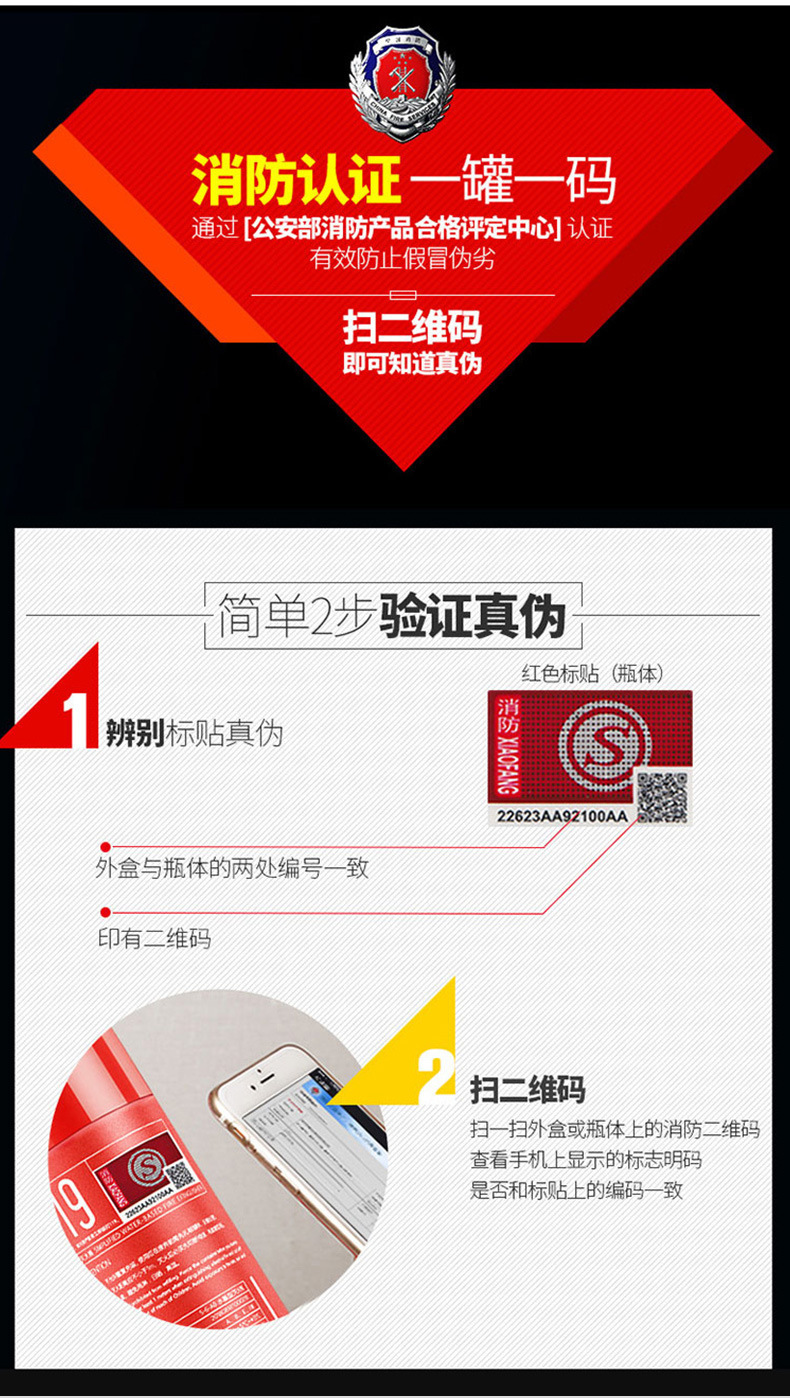 Fire warrior car fire extinguisher portable water-based car fire extinguisher small household fire fighting equipment wholesale gifts