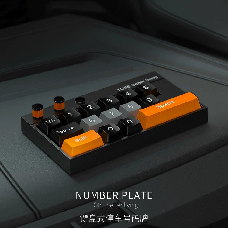 New creative hidden parking sign keyboard design with car moving number, a must for temporary parking 2199
